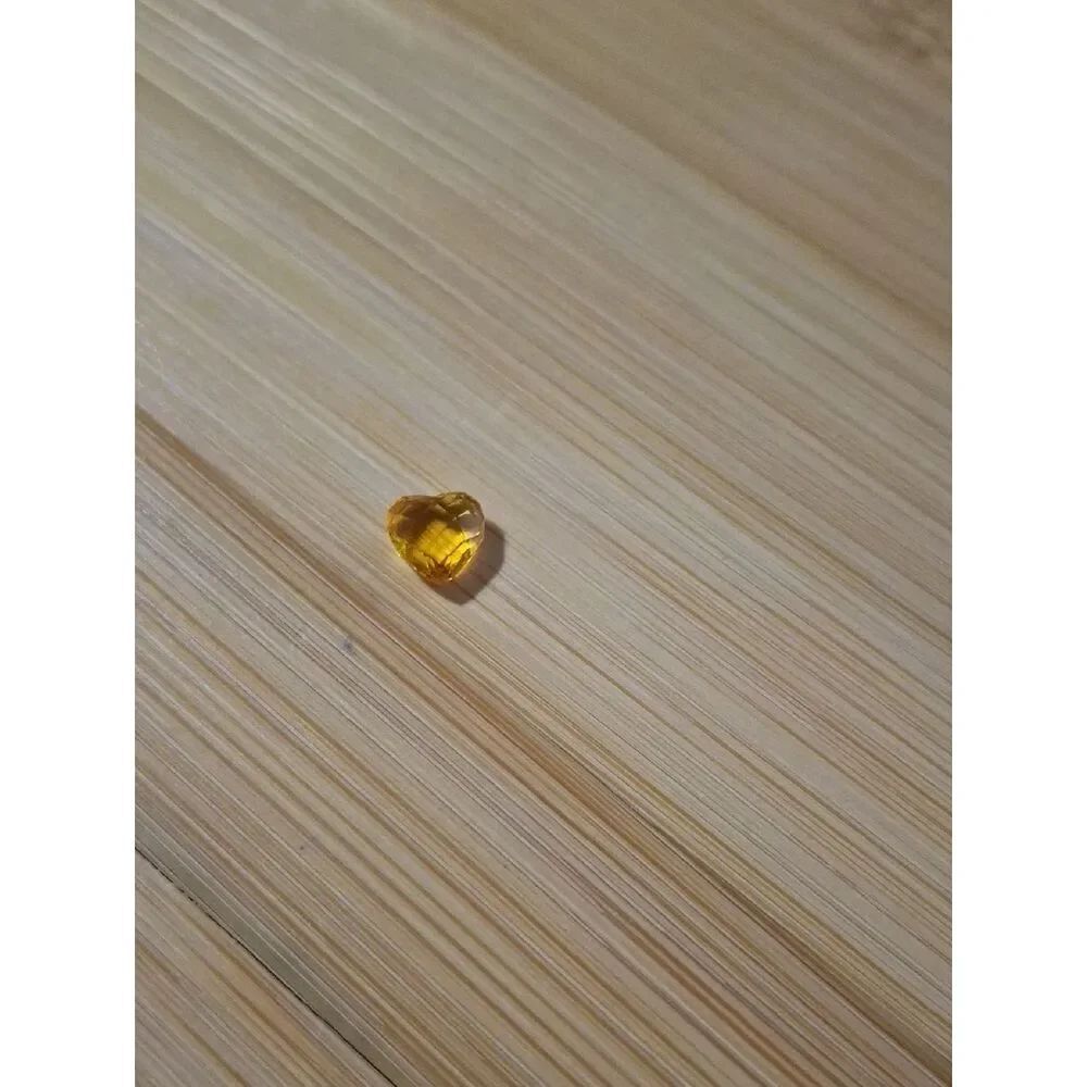 November Heart-Shaped Topaz Floating Locket Charm
